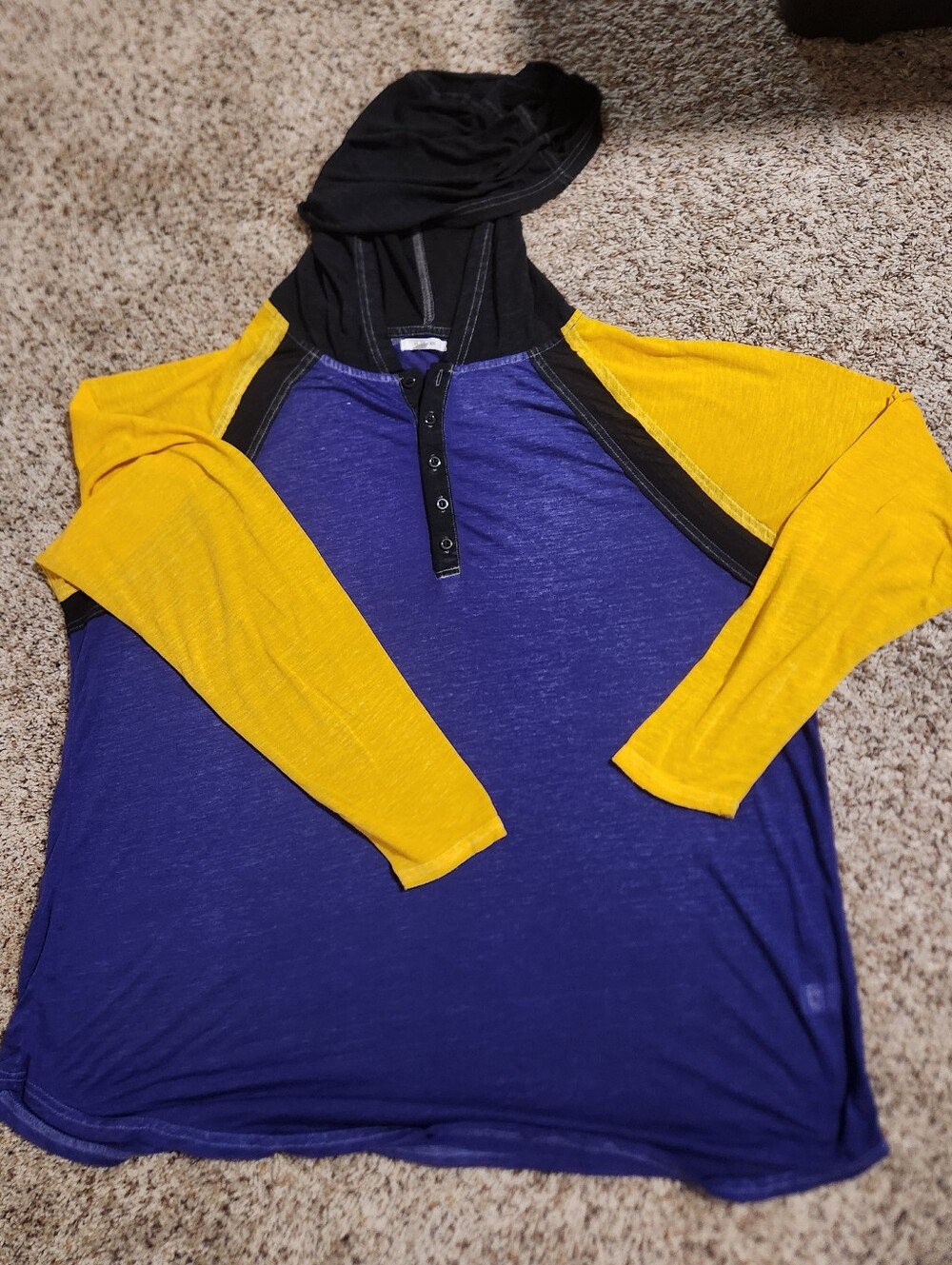 Maurices Sheer Purple And Yellow Top